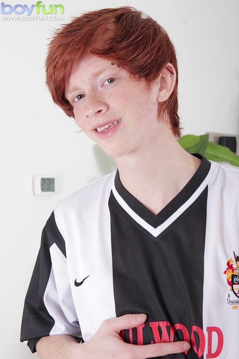 BoyFun Ginger haired twink Elijah Young tight pink boy hole jerks thick dick huge cumshot hot boy cum redhead football socks 02 gay porn star tube sex video torrent photo - Ginger haired twink Elijah Young spreads his legs and shows off his tight pink boy hole