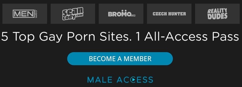 5 hot Gay Porn Sites in 1 all access network membership vert 6 - Hottie bearded muscle dude Sean Cody Brogan’s huge dick bareback fucking Clark Reid’s bubble butt